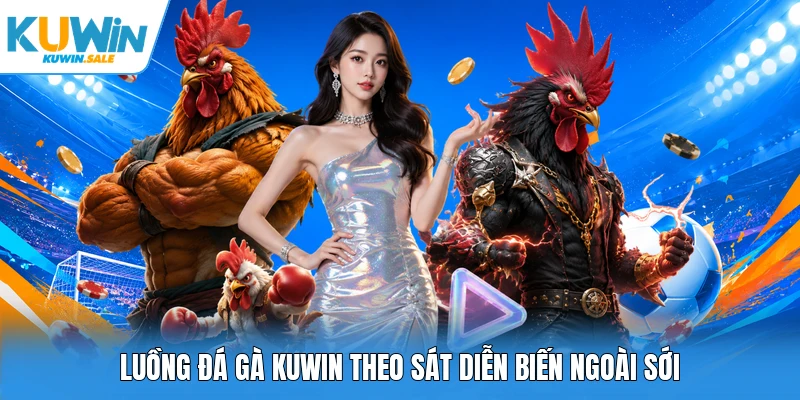 Luồng đá gà Kuwin theo sát diễn biến ngoài sới